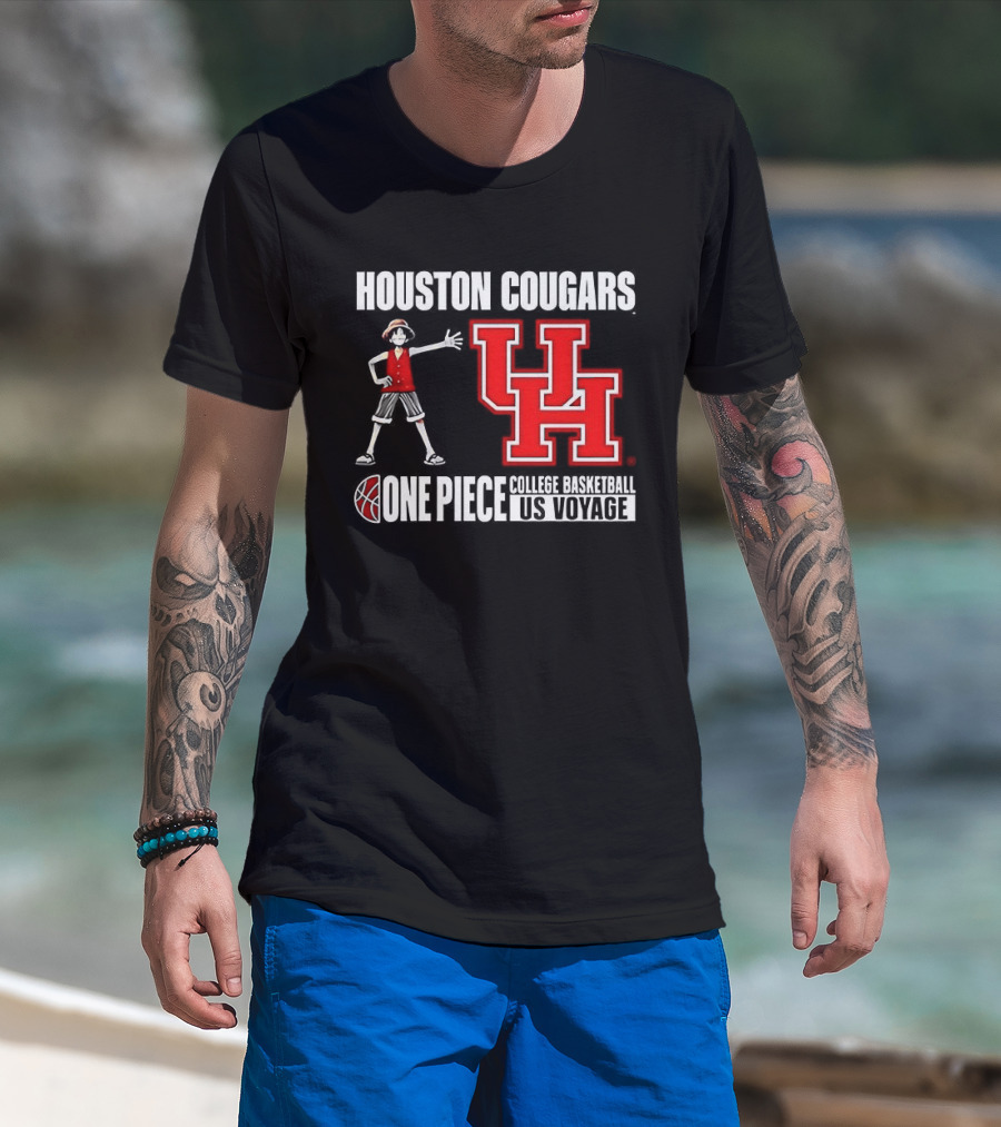 Houston Cougars UH One Piece College Basketball US Voyage T-Shirt