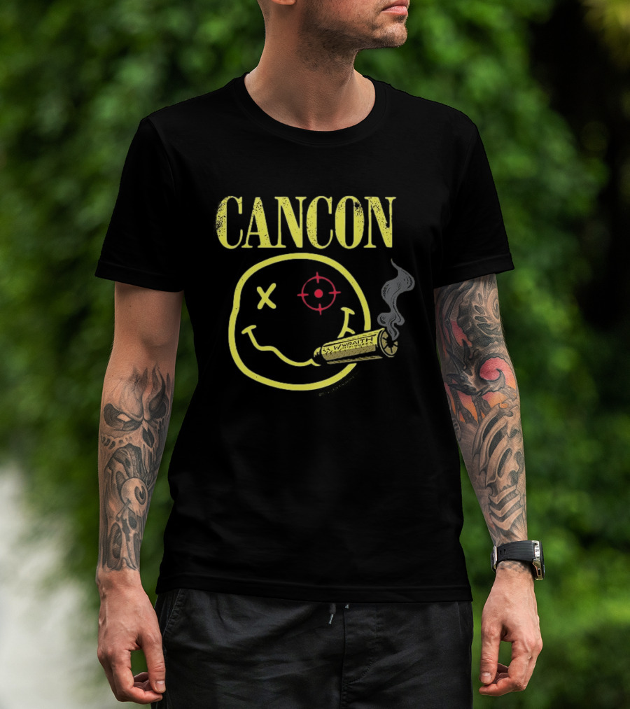 CANCON Smiley Wraithworks Target Smoking Round T-Shirt