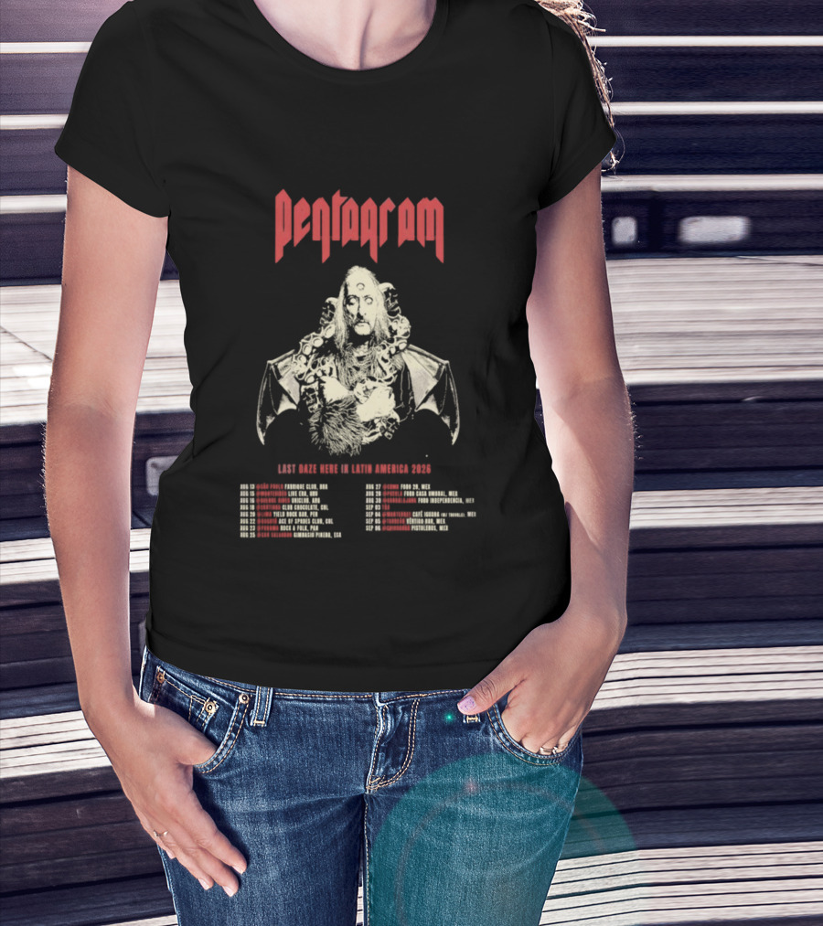 Pentagram Last Daze Here Latin America Tour 2026 T-Shirt