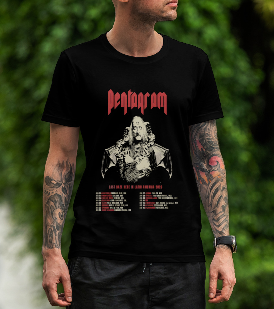 Pentagram Last Daze Here Latin America Tour 2026 T-Shirt