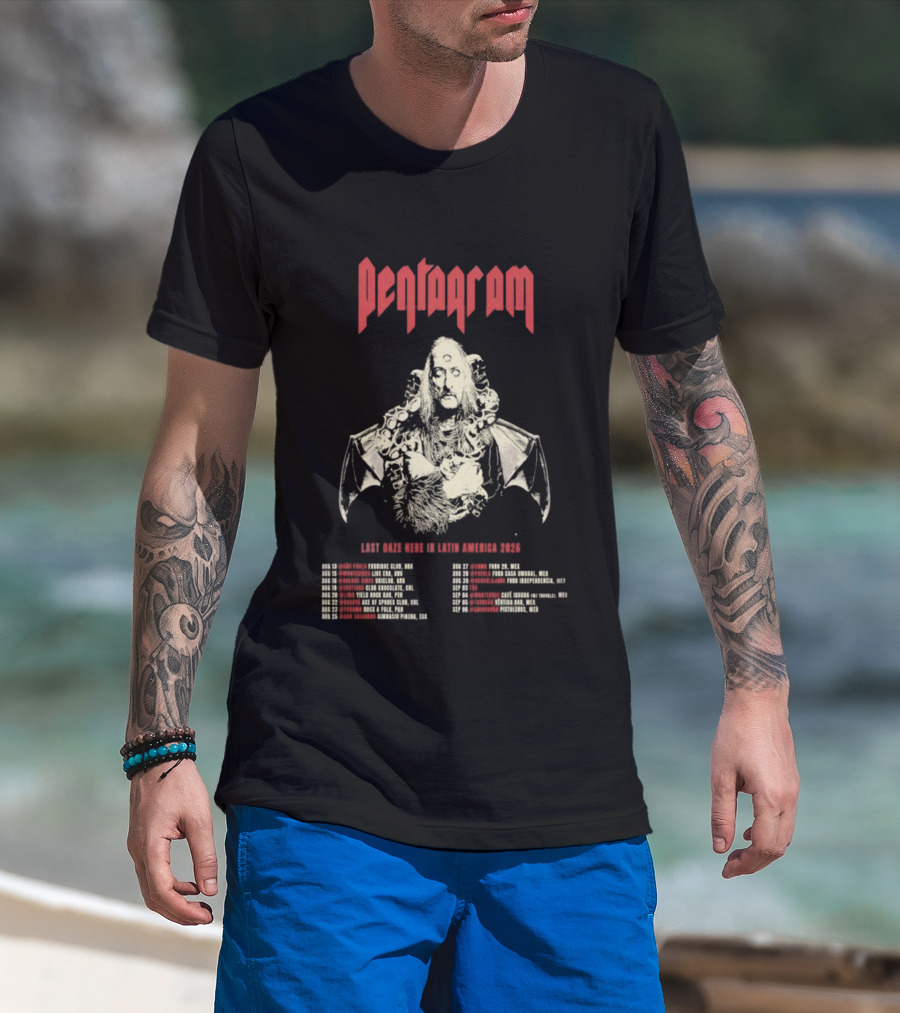 Pentagram Last Daze Here Latin America Tour 2026 T-Shirt