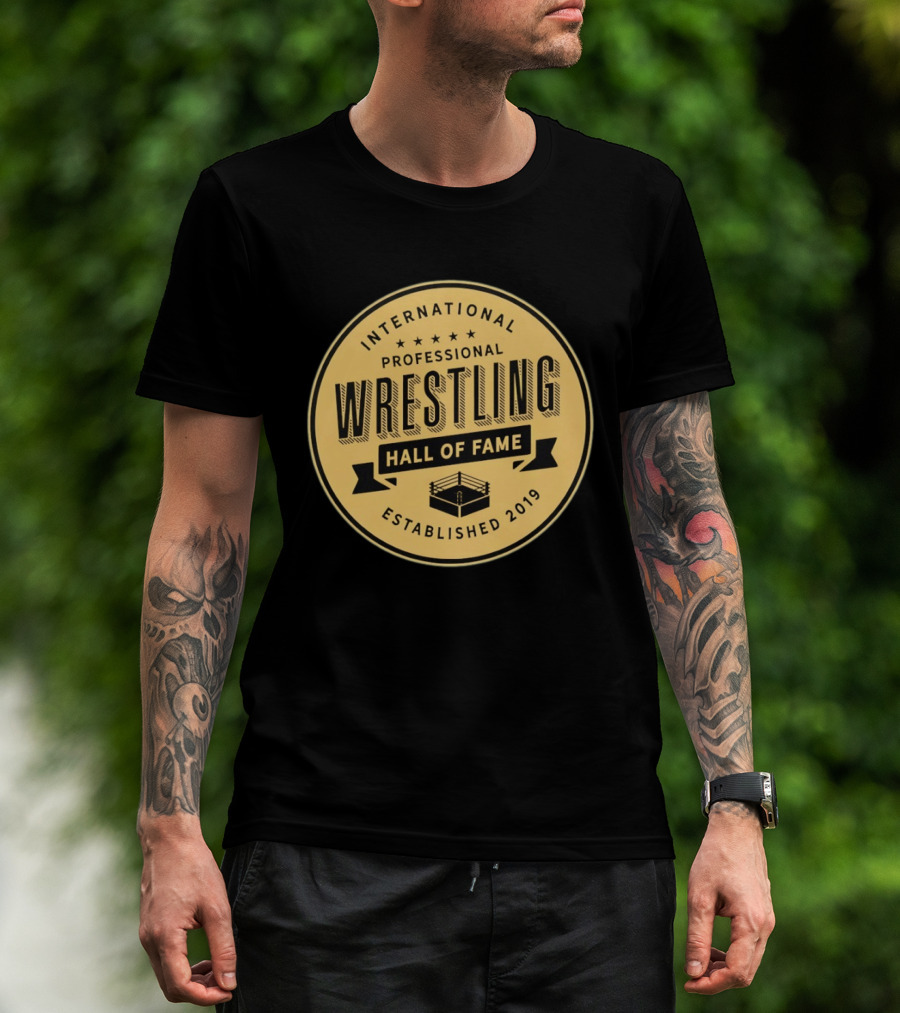 International Professional Wrestling Hall Of Fame Established 2019 Circle T-Shirt