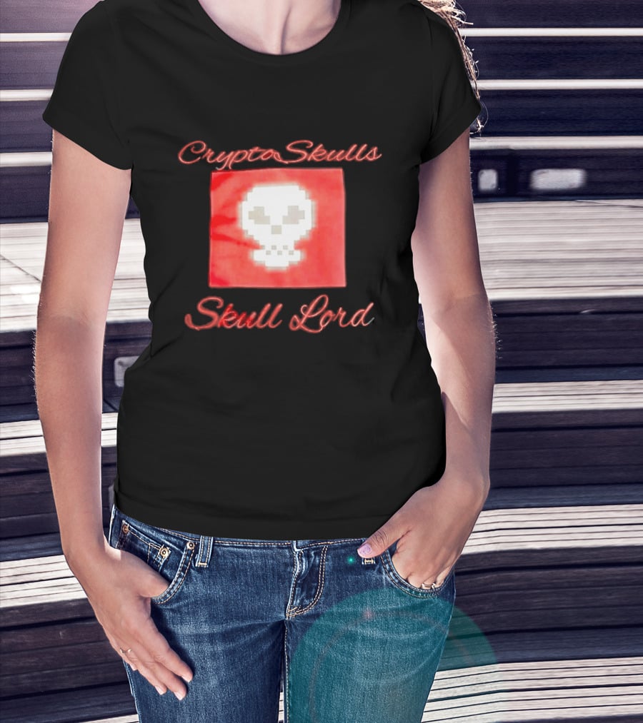 Crypto Skulls Skull Lord Pixel T-Shirt