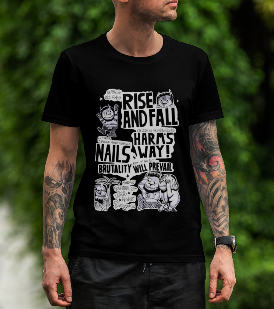 Rise And Fall Harm's Way Nails Brutality Will Prevail T-Shirt