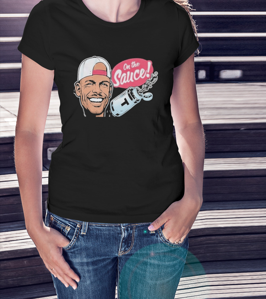 Joey Swoll On The Sauce Smiling Cartoon Character With Salt Shaker T-Shirt