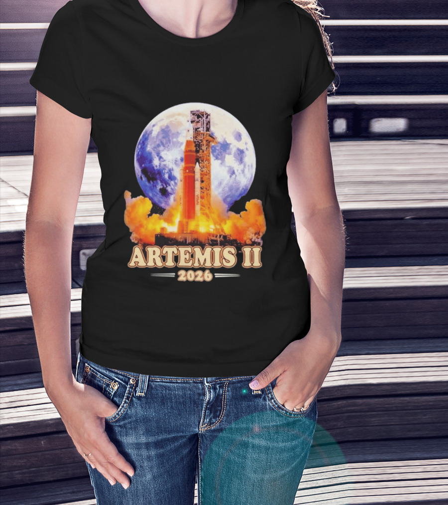 Artemis II Rocket Launch 2026 Moon Exploration T-Shirt