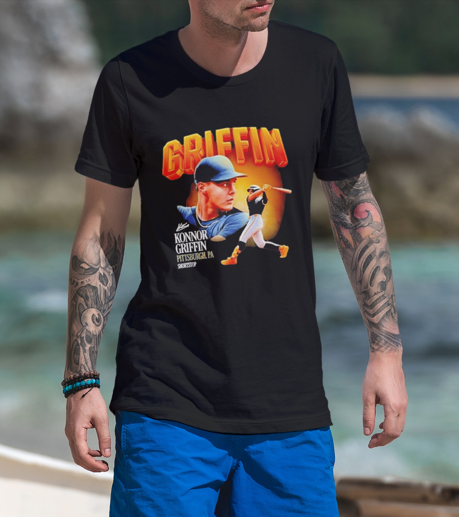 Griffin Pittsburgh Debut Konnor Baseball Shortstop Collage T-Shirt
