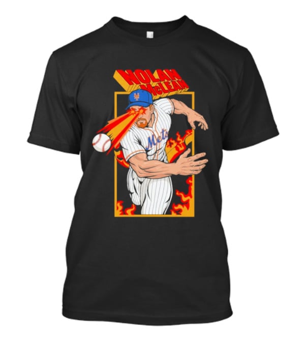 Nolan McLean Laser Beam New York Mets Baseball Action T-Shirt