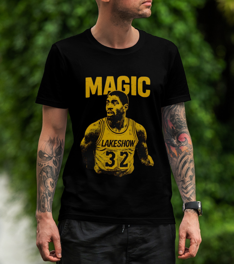 Magic Johnson Lakers Lakeshow 32 Basketball Legend T-Shirt