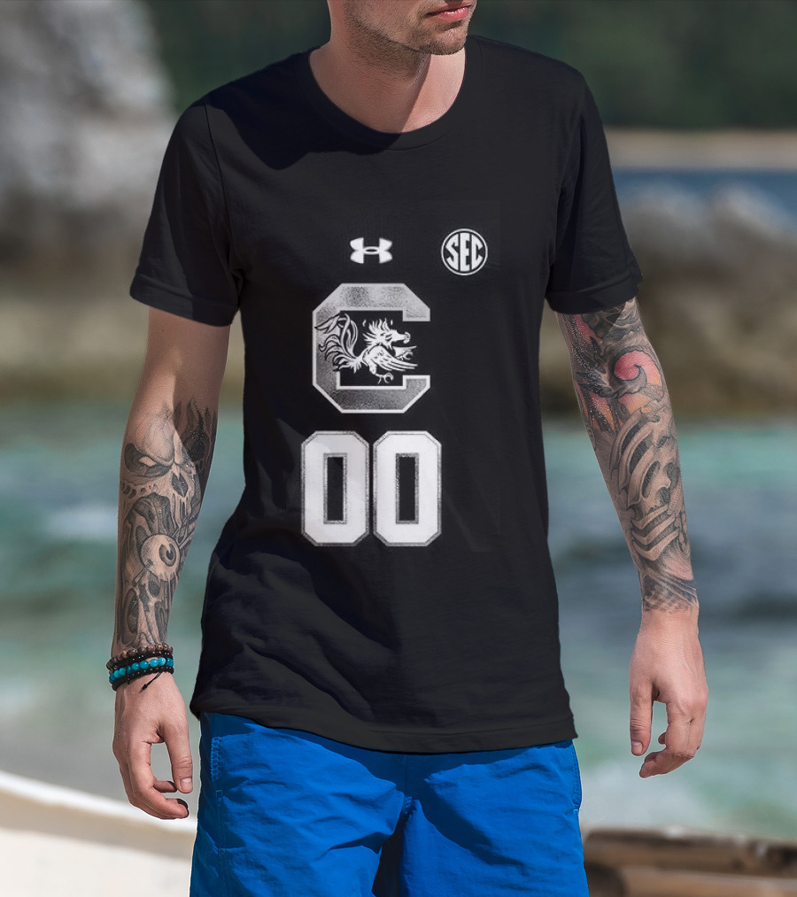 South Carolina Gamecocks Women's Basketball 2026 Uniform Black Custom Under Armour SEC T-Shirt