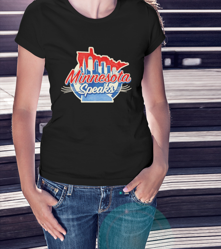 Minnesota Speaks City Skyline Map T-Shirt