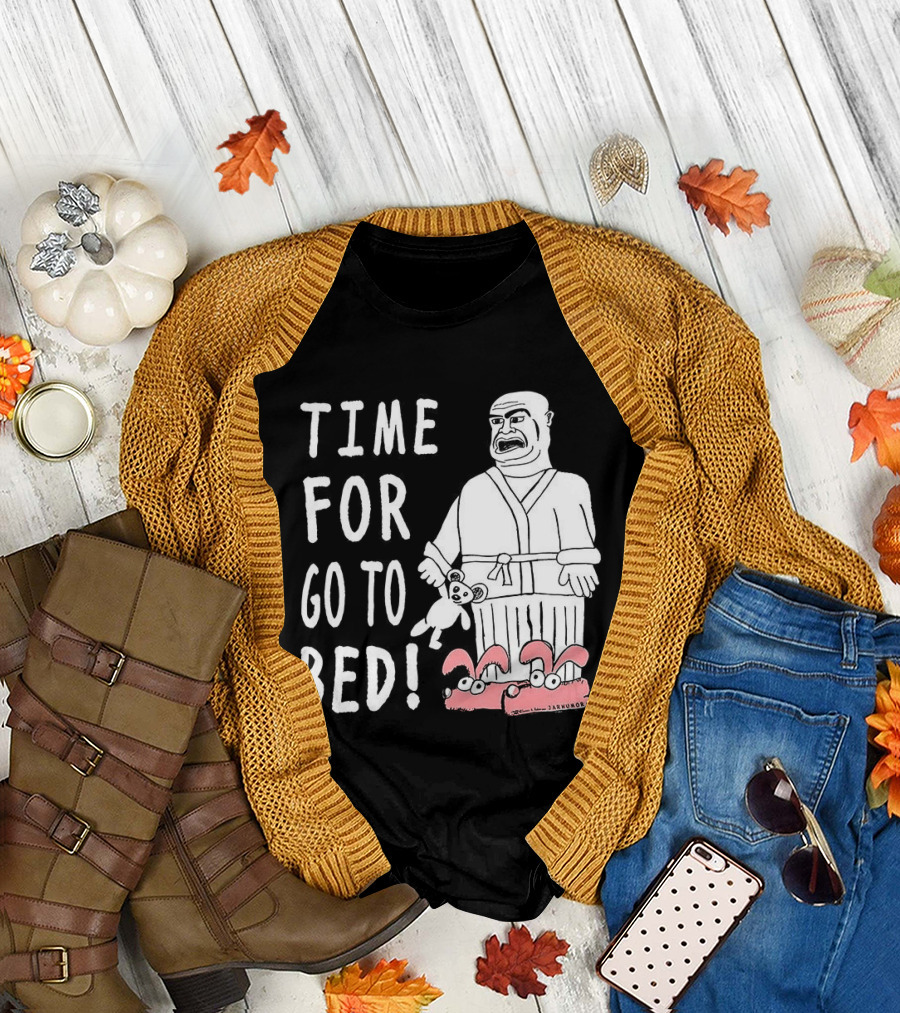 TIME FOR GO TO BED Pajamas and Slippers T-Shirt