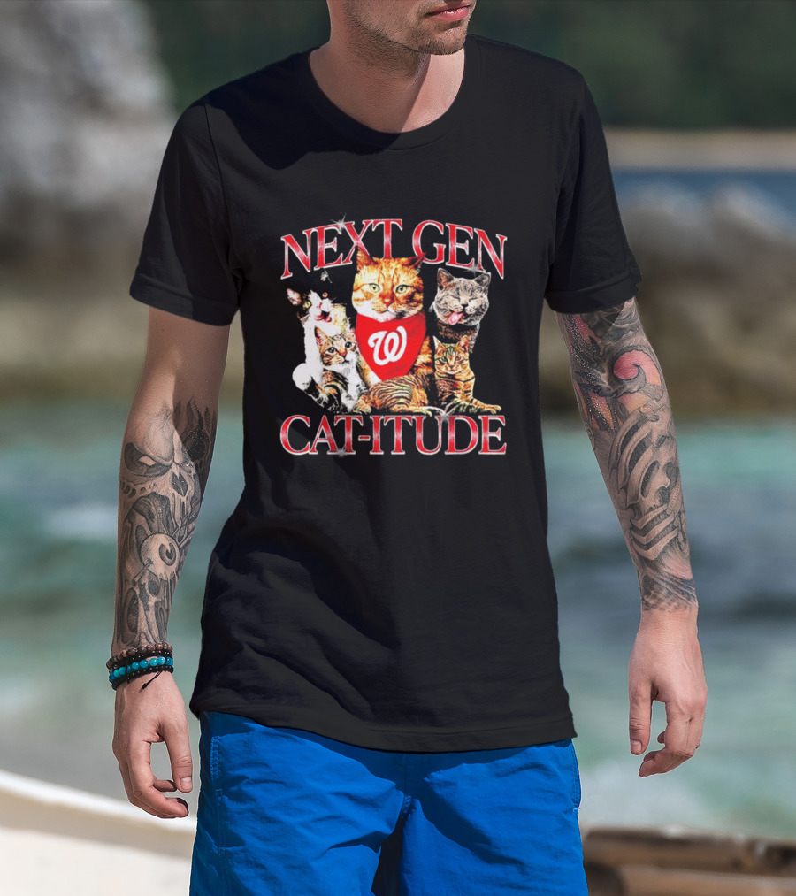 Washington Nationals Next Gen Cat Itude Caturday T-Shirt