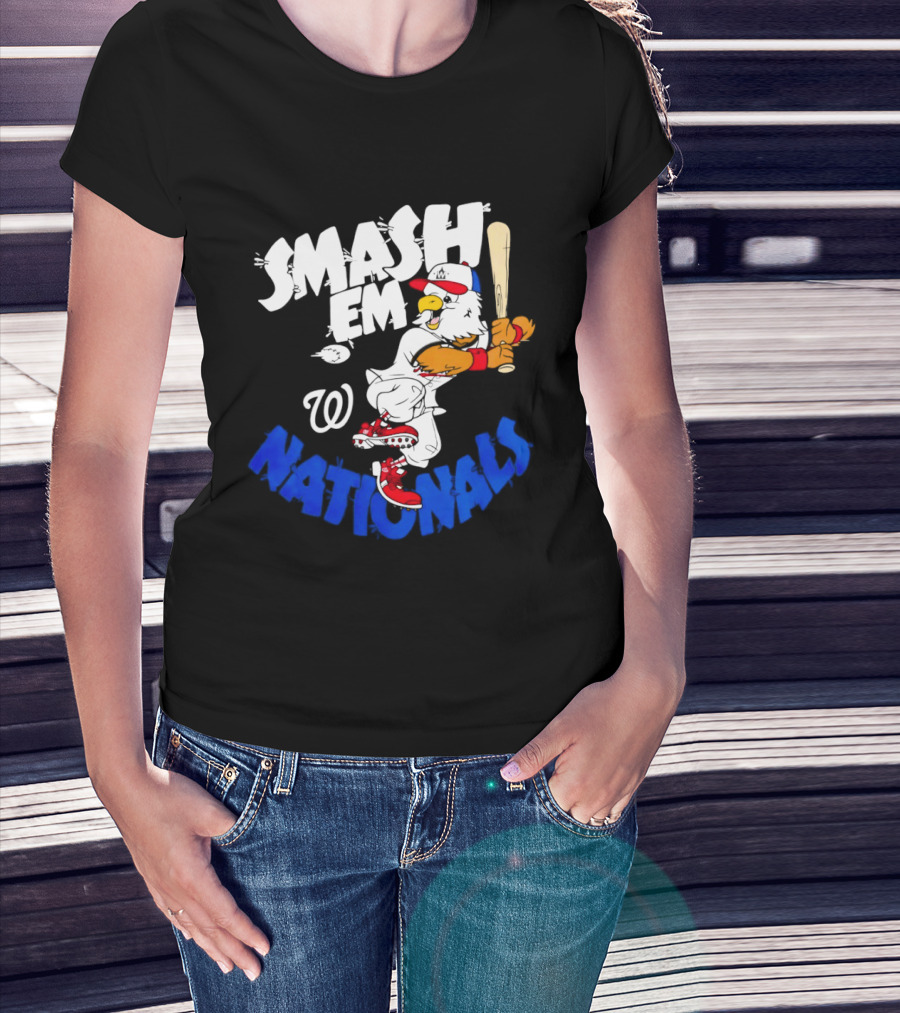 Washington Nationals Smash Em Screech Baseball T-Shirt