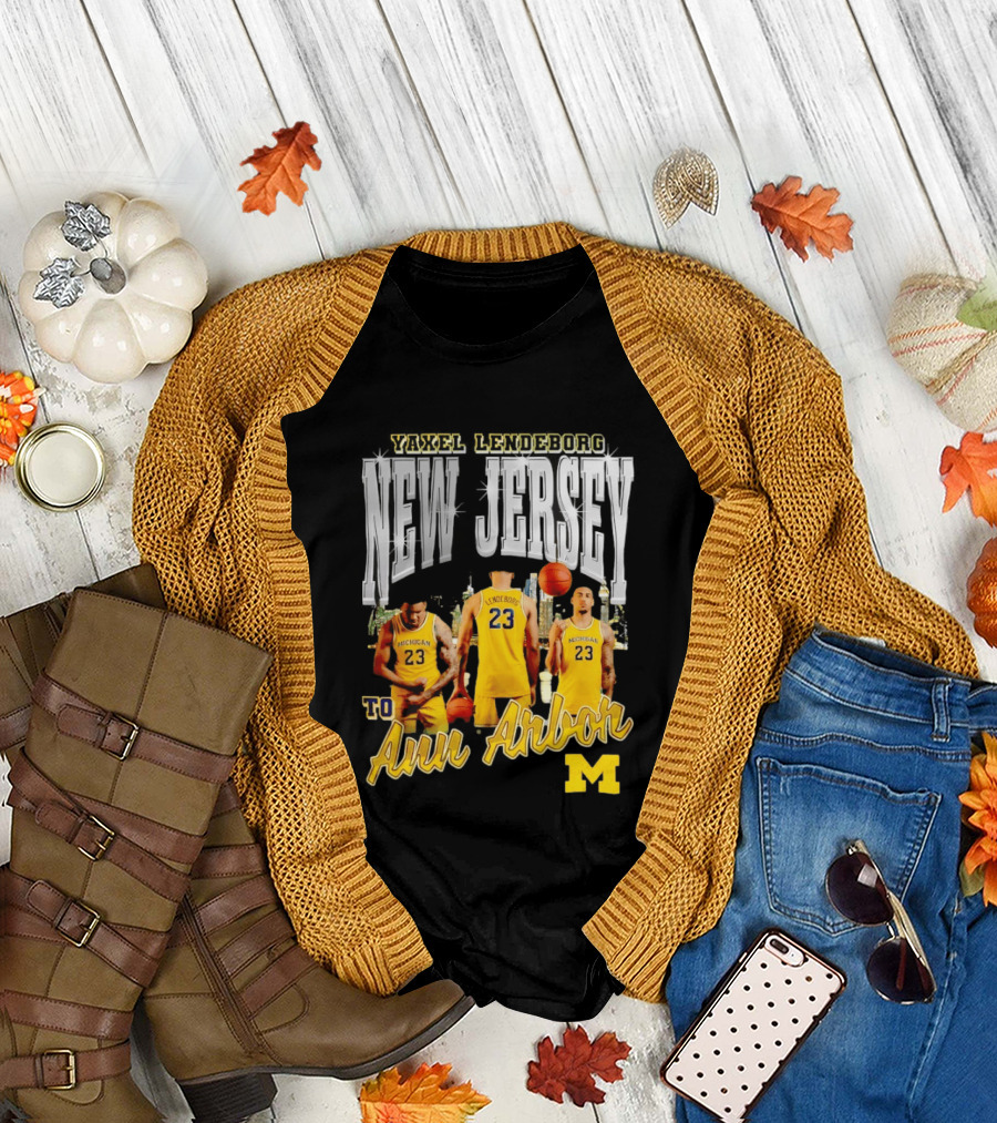 Yaxel Lendeborg New Jersey to Ann Arbor Michigan Wolverines Basketball 90s Streetwear T-Shirt