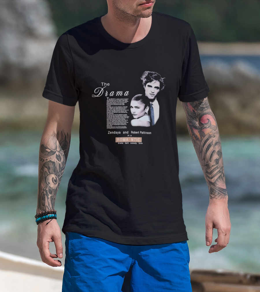 The Drama Zendaya And Robert Pattinson Romantic Fantasy 1980s T-Shirt