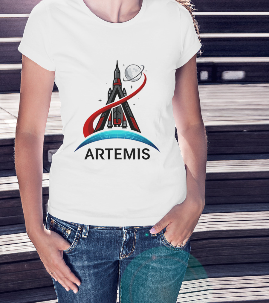 Artemis 2 Rocket Moon Mission Space Exploration T-Shirt
