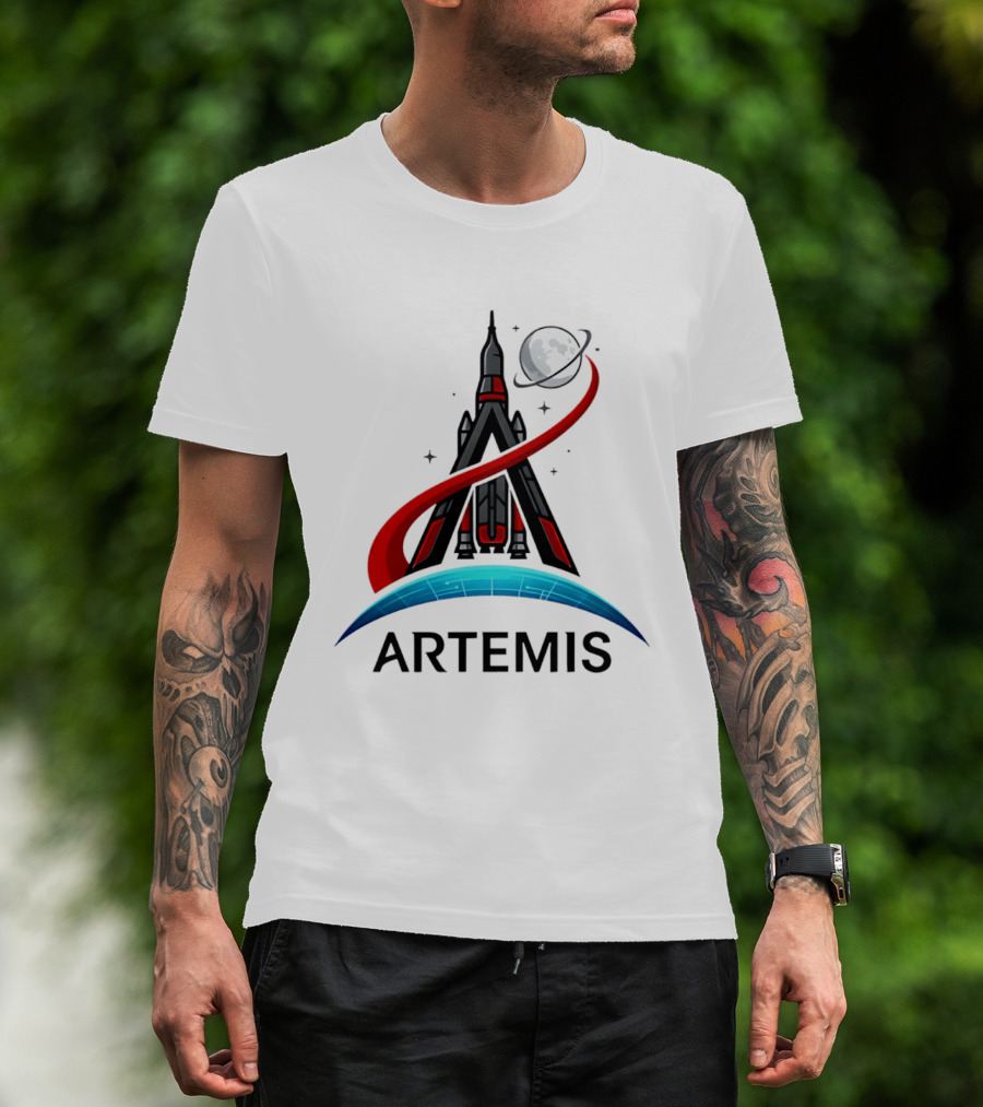 Artemis 2 Rocket Moon Mission Space Exploration T-Shirt