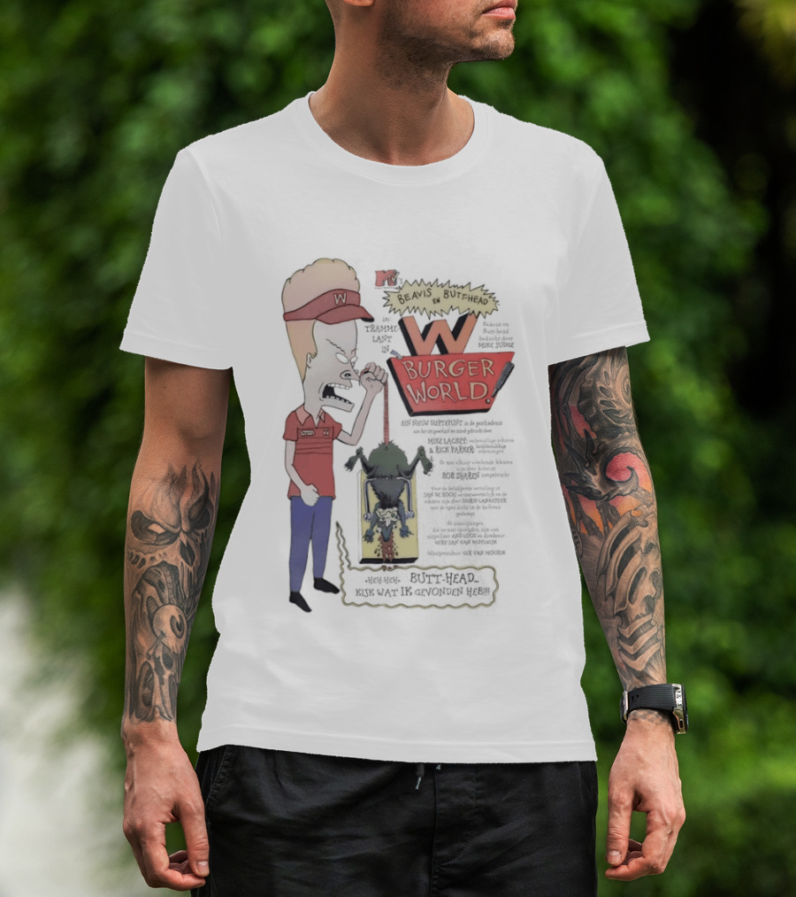 Beavis And Butt Head MTV Burger World Comedy Cartoon T-Shirt