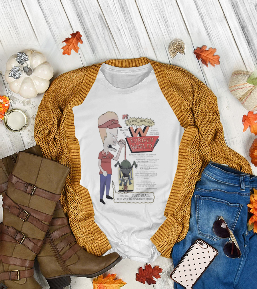 Beavis and Butt Head MTV Burger World Comedy Cartoon T-Shirt