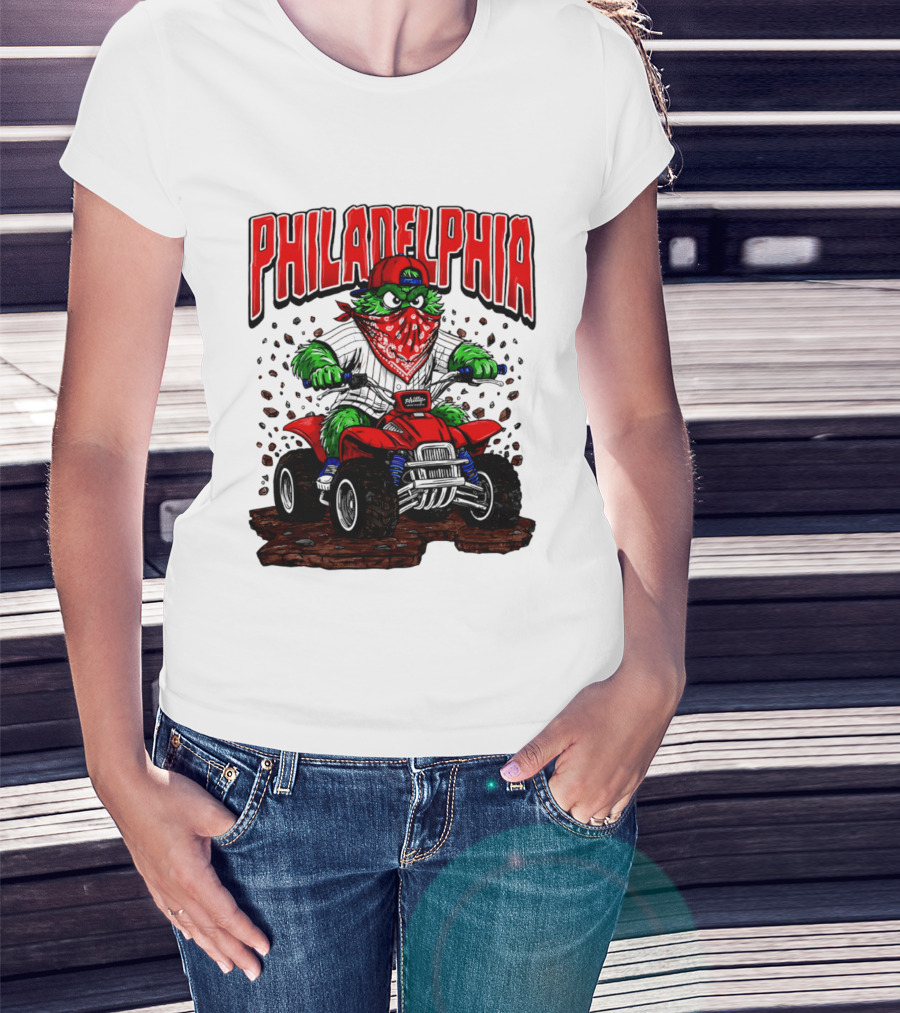 Philadelphia Phillies Born To Ride Phanatic ATV T-Shirt