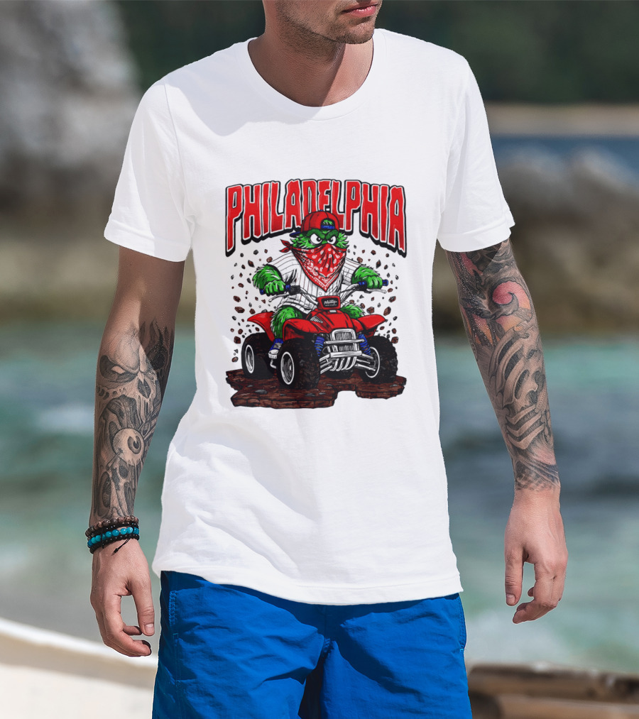Philadelphia Phillies Born To Ride Phanatic ATV T-Shirt