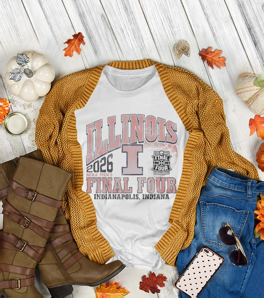 Illinois Fighting Illini 2026 NCAA Men's Basketball Final Four Indianapolis Indiana T-Shirt