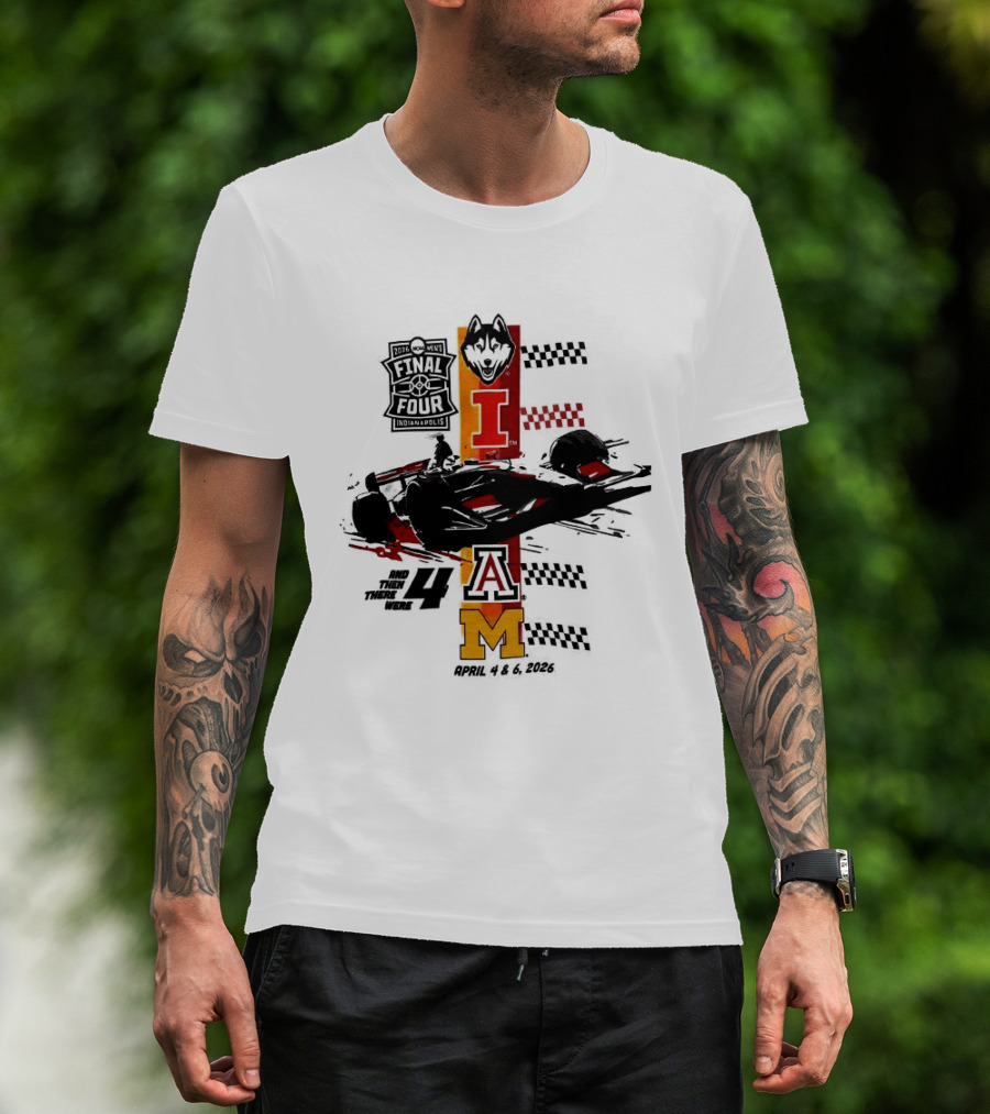 IndyCar 2026 NCAA Men's Final Four UConn Huskies Miami Hurricanes Iowa Hawkeyes Michigan Wolverines T-Shirt