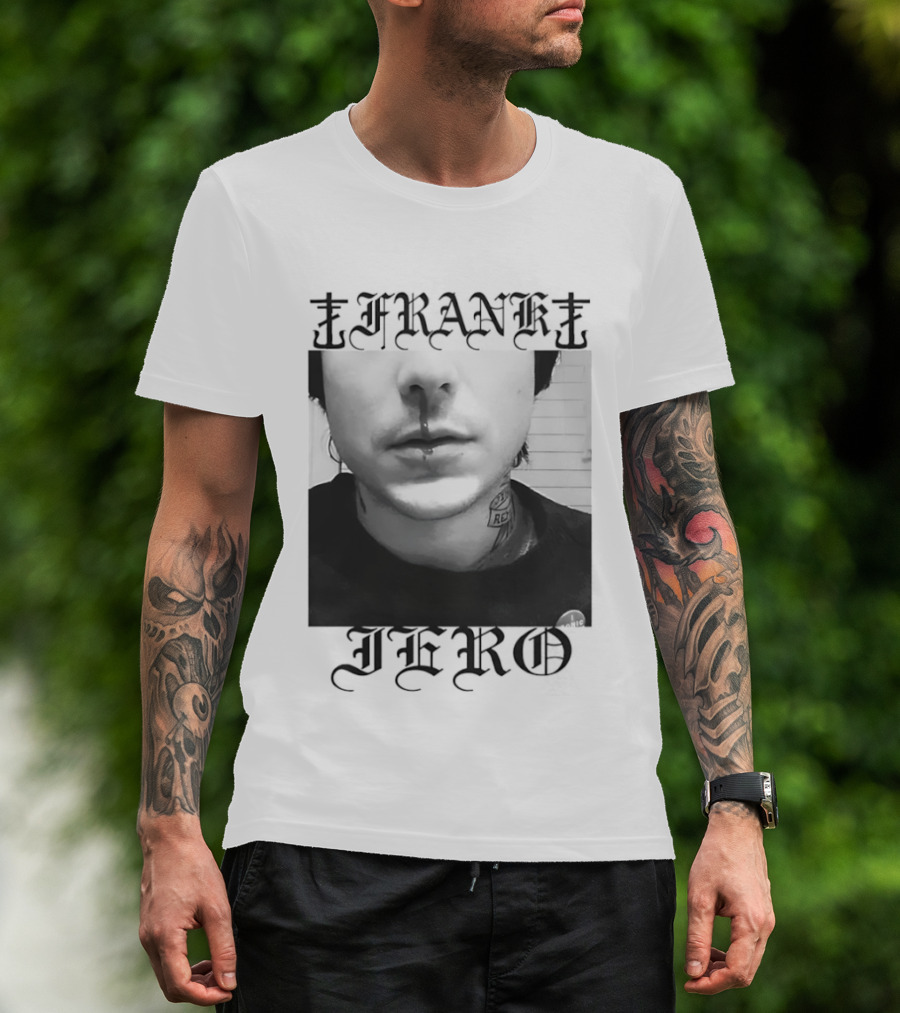 Frank Iero Nose Bleed Portrait Dark Gothic T-Shirt