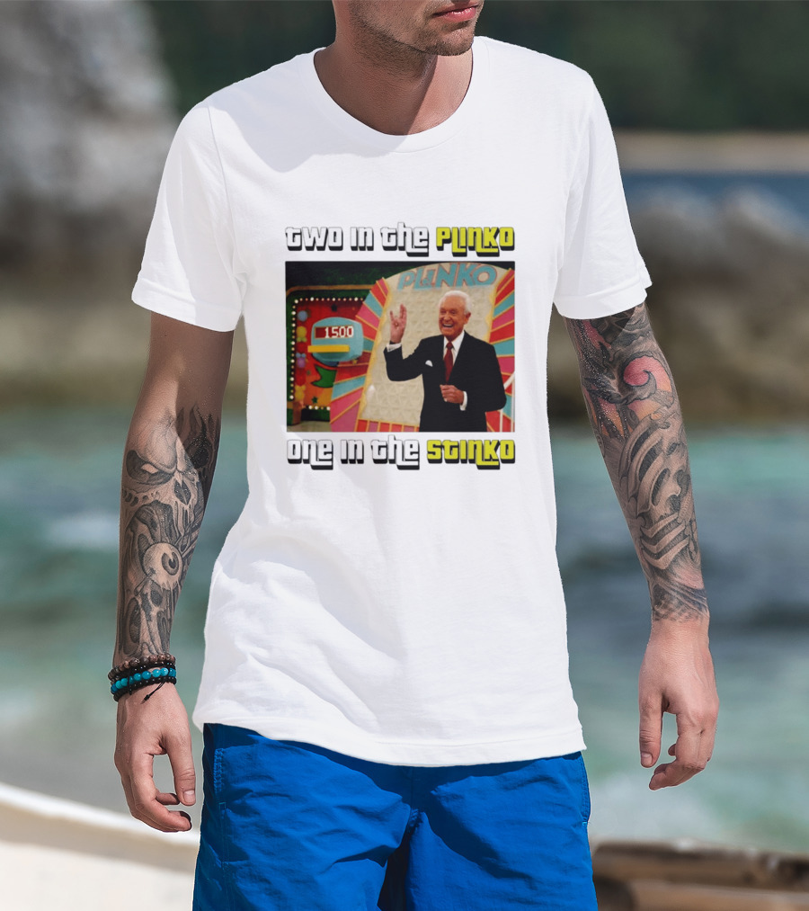 Two In The Plinko One In The Stinko Plinko Game Show Host With Scoreboard T-Shirt