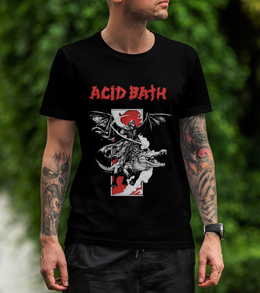 Acid Bath Band Red Alligator Wall T-Shirt