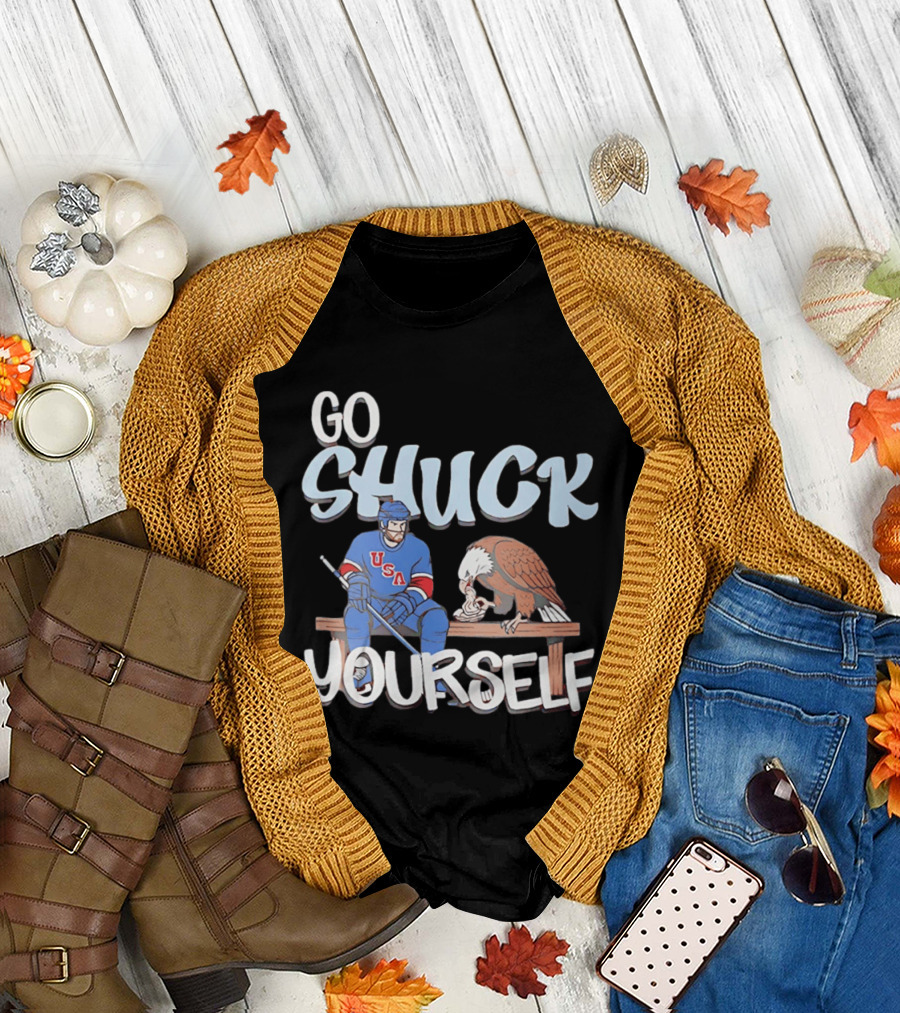 Go Shuck Yourself USA Hockey Team Eagle T-Shirt