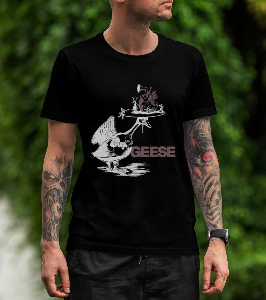 Geese Heart Platter Goose Head T-Shirt