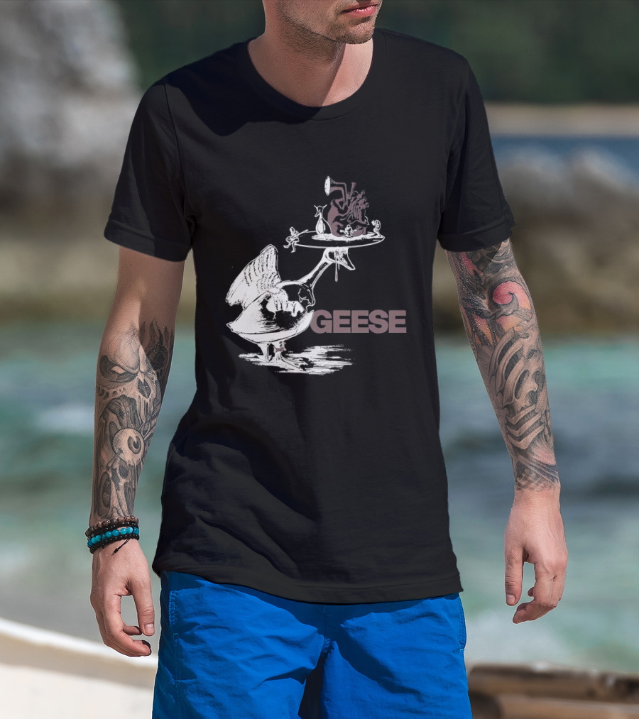 Geese Heart Platter Goose Head T-Shirt