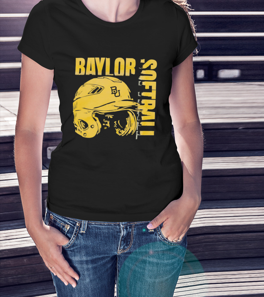 Baylor Softball BU Helmet T-Shirt