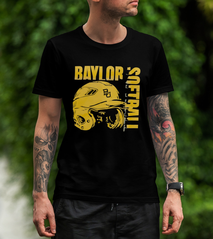 Baylor Softball BU Helmet T-Shirt