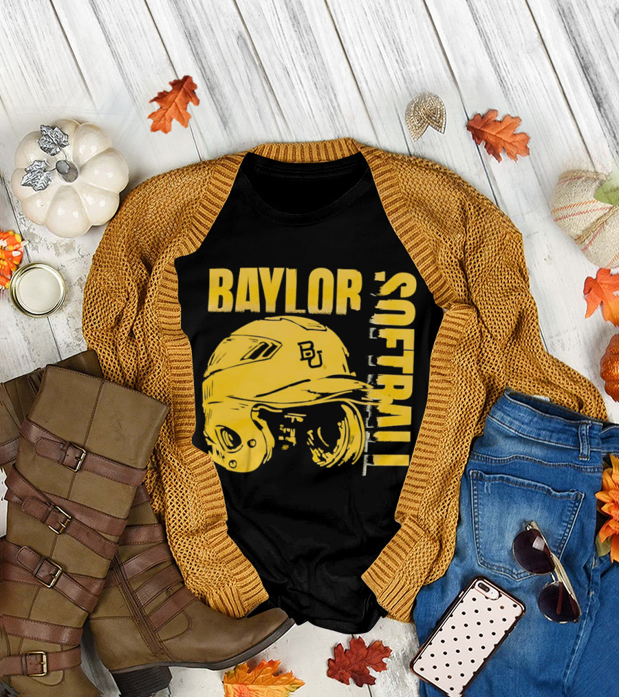 Baylor Softball BU Helmet T-Shirt