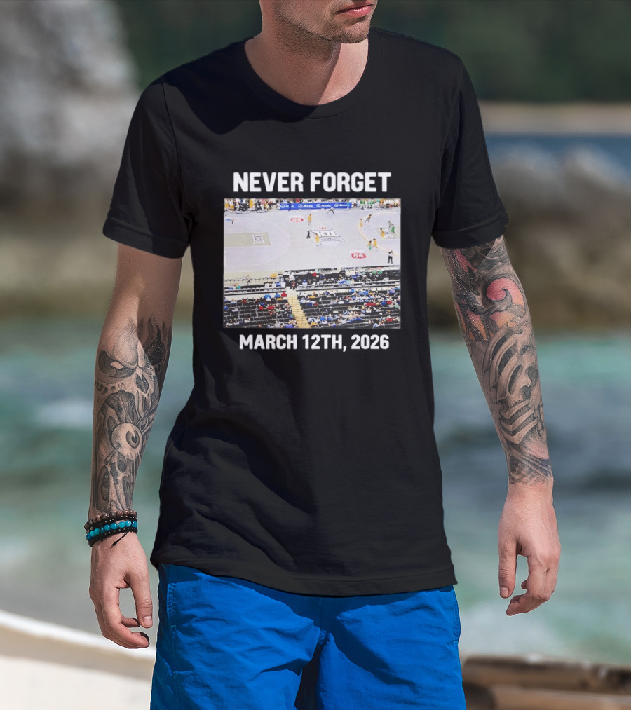 Big 12 Never Forget March 12th 2026 Basketball Court Event T-Shirt