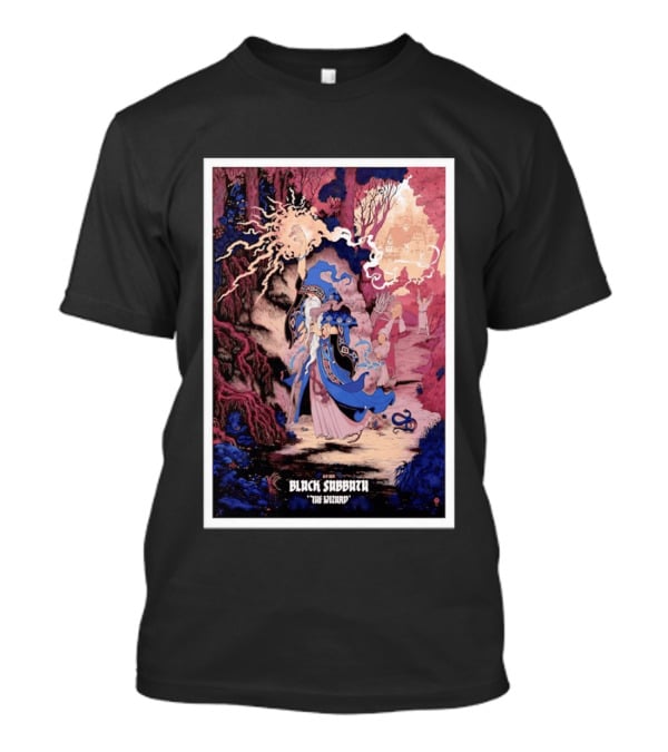 Black Sabbath The Wizard Gandalf From The Lord Of The Rings Fantasy Scene T-Shirt
