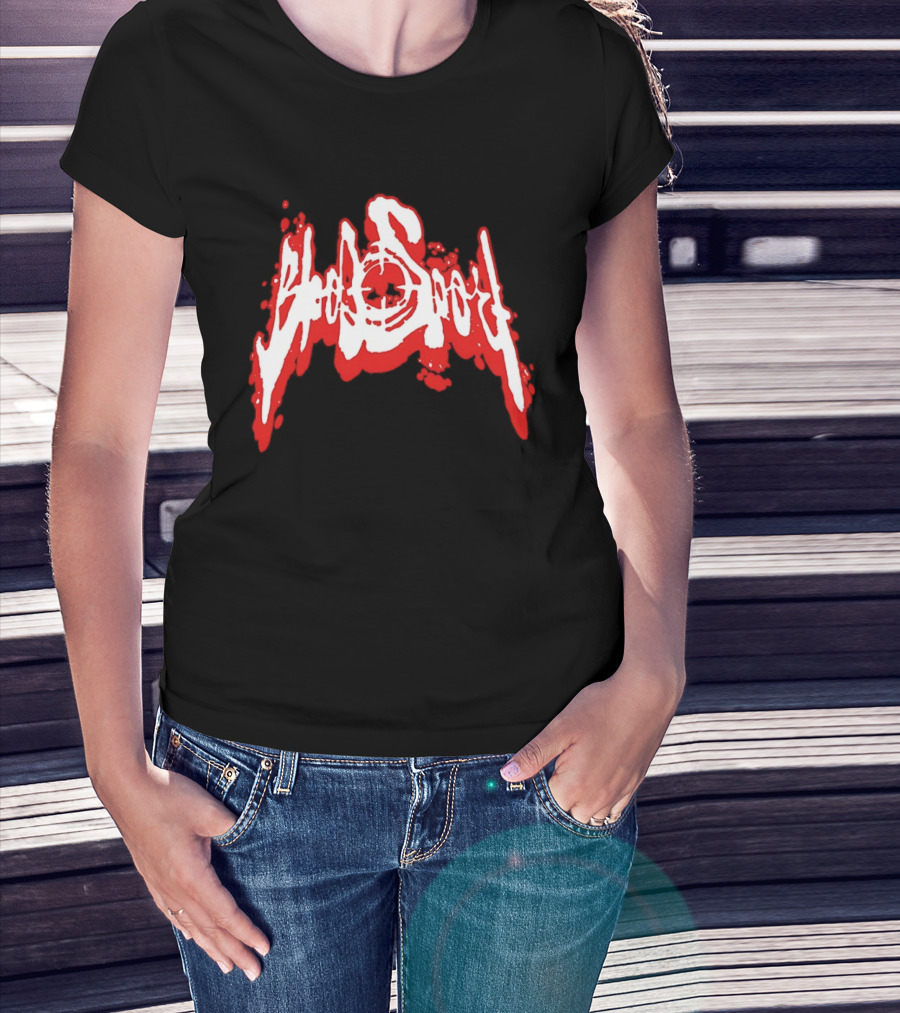 Bloodsport Distressed Font Red T-Shirt