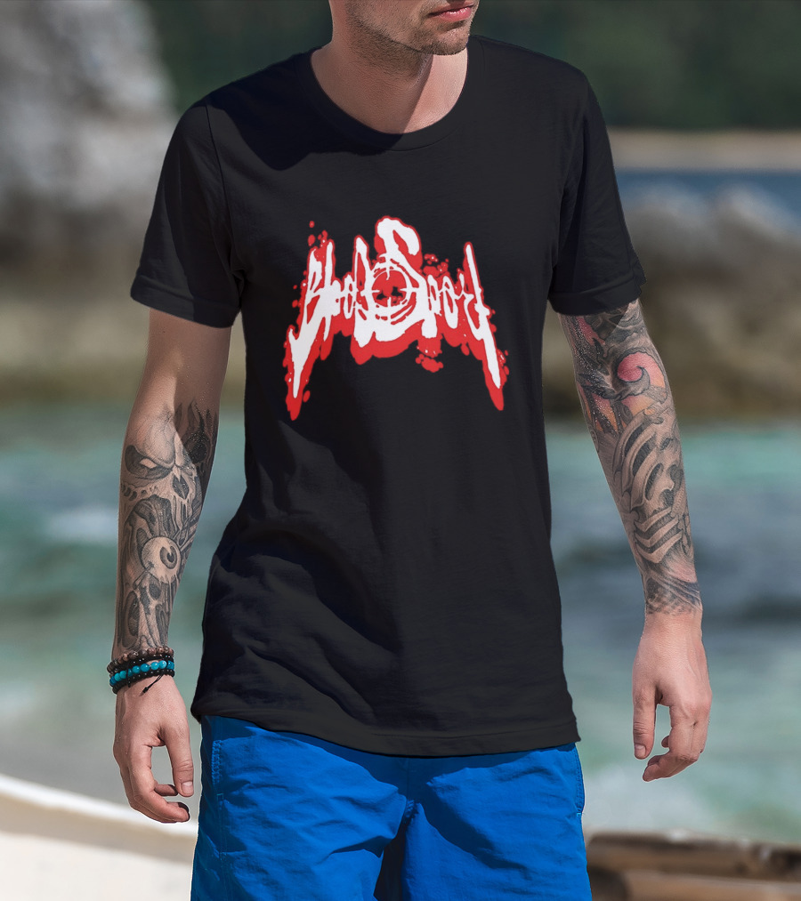 Bloodsport Distressed Font Red T-Shirt