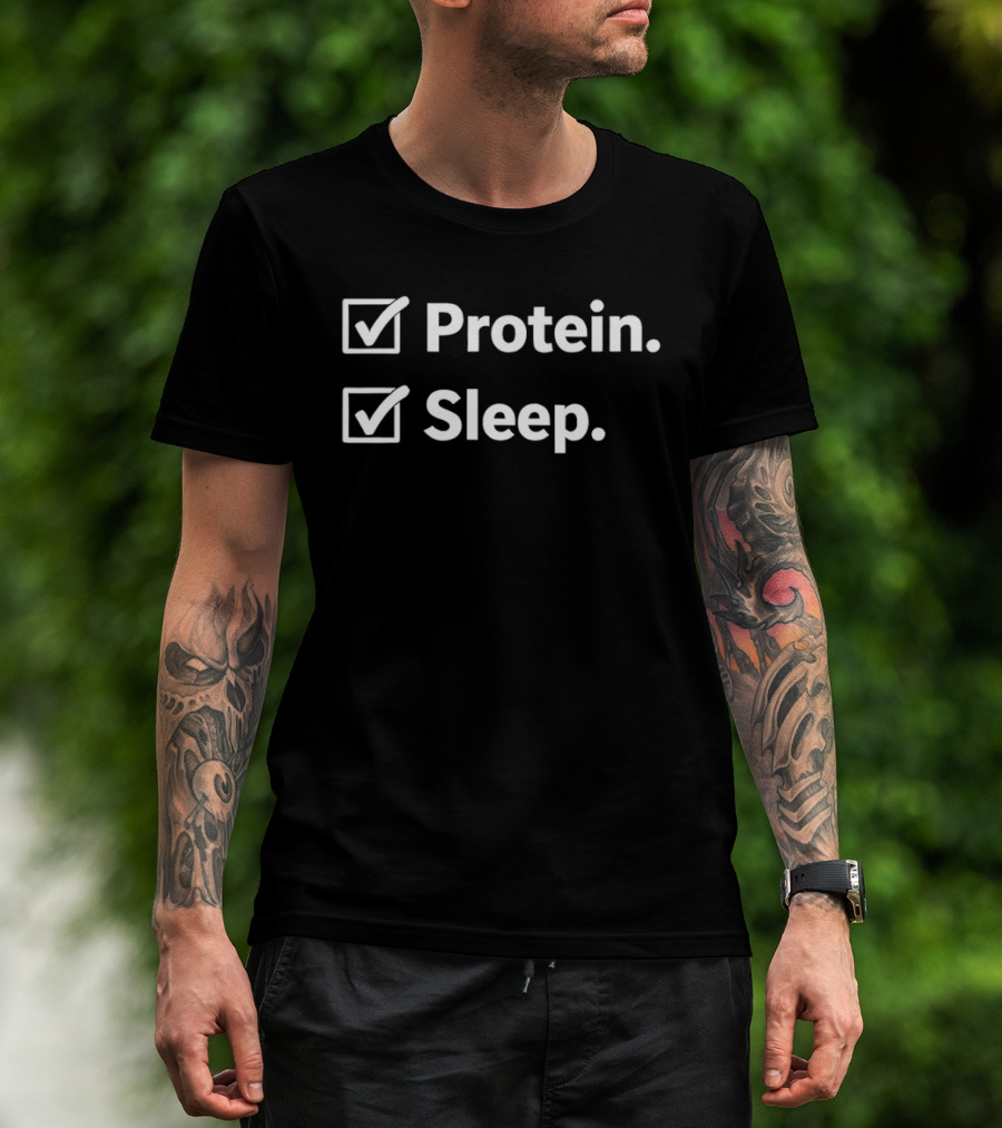 Checkbox Checklist Protein Sleep T-Shirt