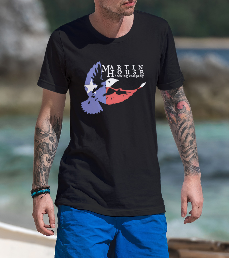 Martin House Brewing Company Texas Flag Bird T-Shirt