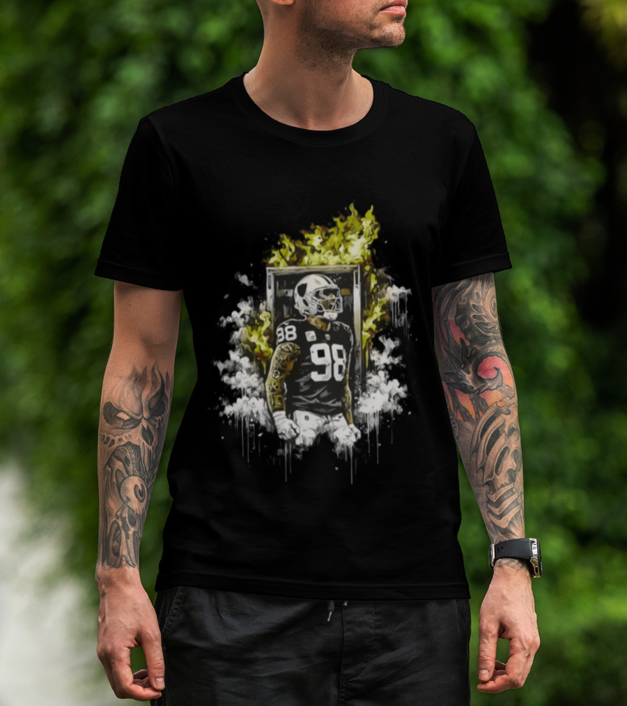 Maxx Crosby Las Vegas Raiders I'm Back Number 98 Fiery Comeback T-Shirt