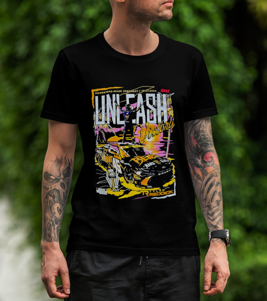 23XI Racing Unleash Tyler Reddick 2024 Straight Talk Wireless 400 Homestead Miami Speedway 10 22 T-Shirt