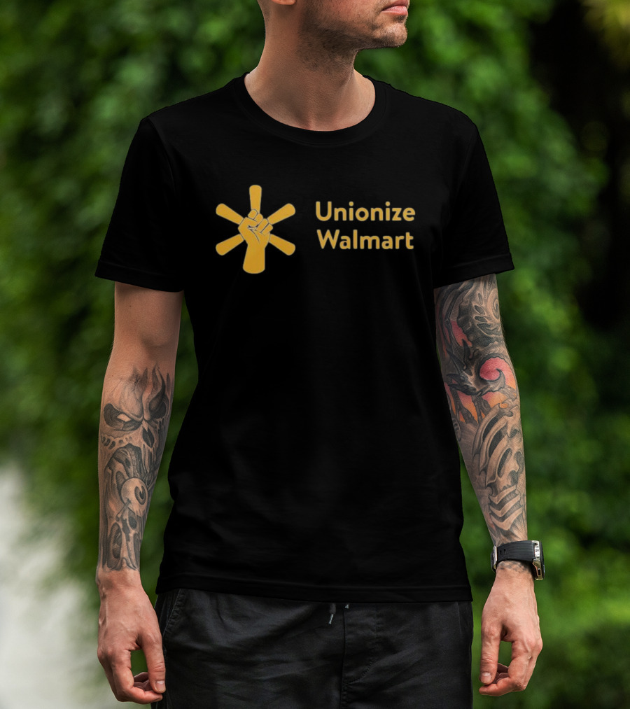 Unionize Walmart Fist Symbol Worker Solidarity Campaign T-Shirt