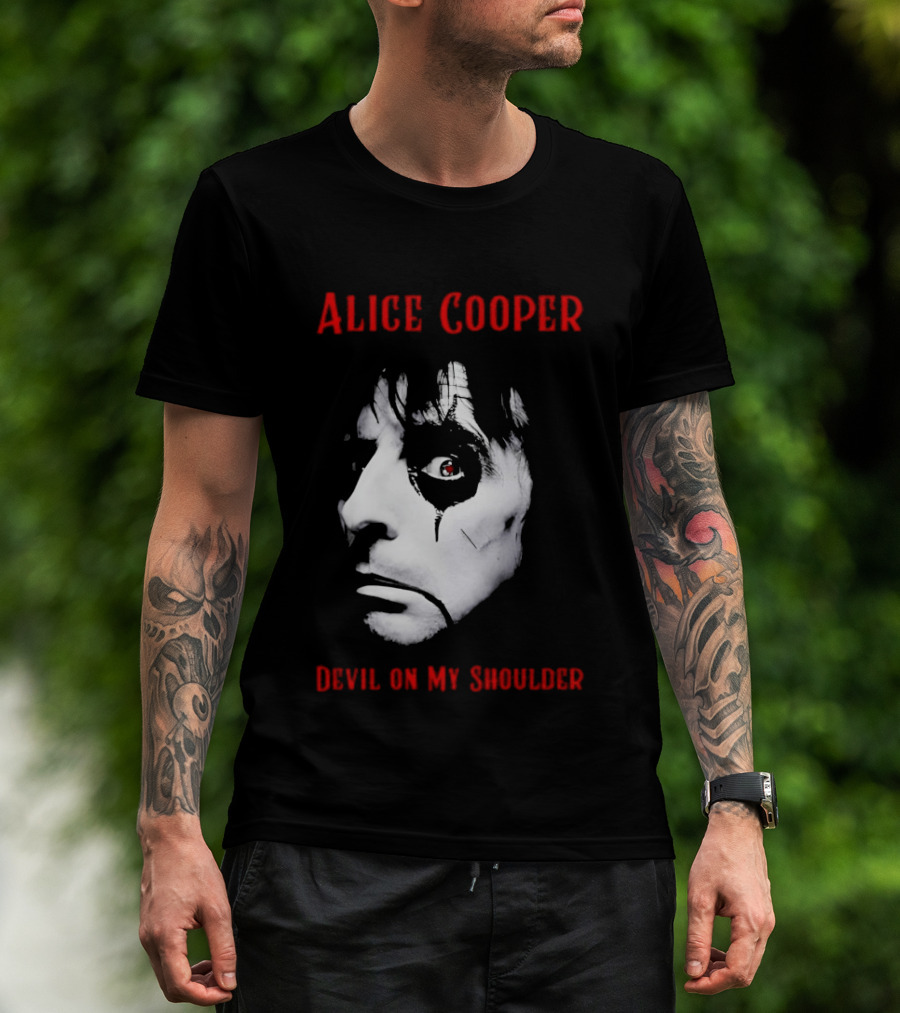 Alice Cooper Devil On My Shoulder Halloween Horror Music T-Shirt