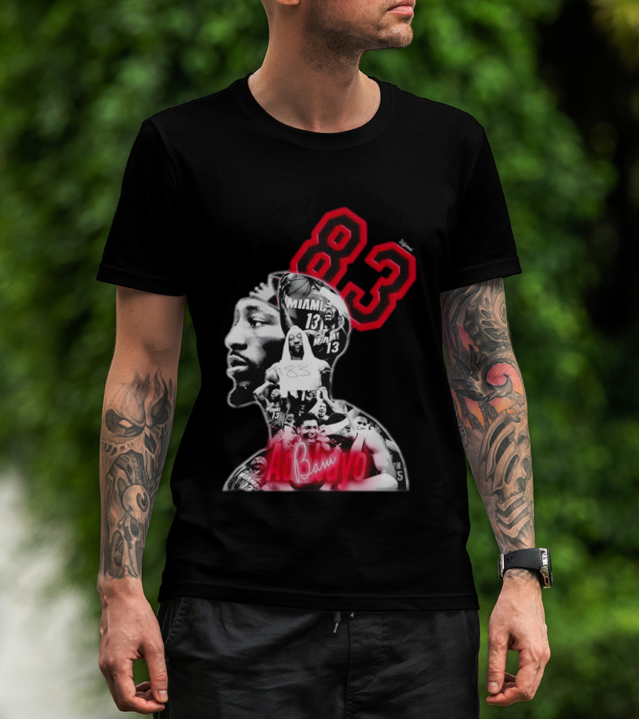 Bam Adebayo 83 Miami Heat 13 NBA Basketball T-Shirt