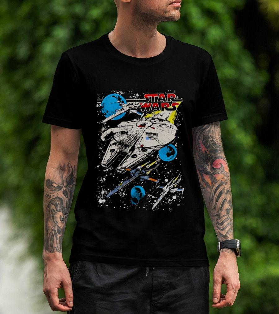 Star Wars Millennium Falcon Vintage Space Battle T-Shirt