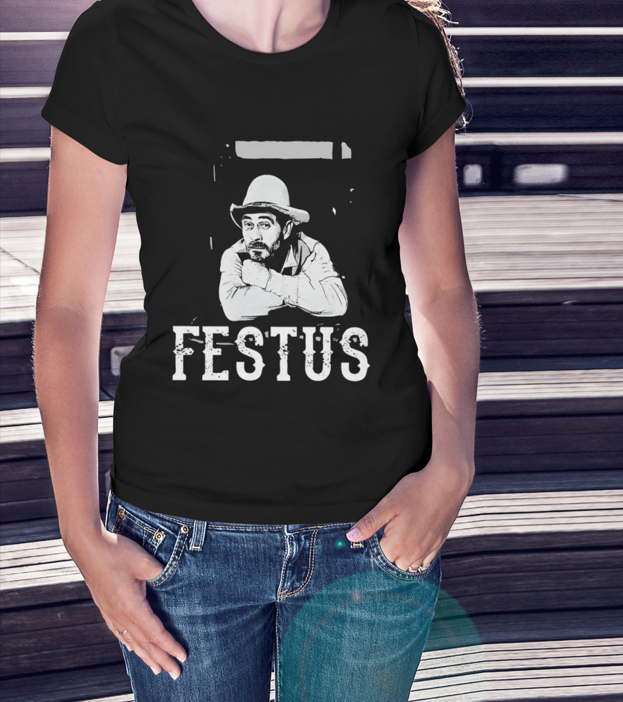 Festus Gunsmoke Character Iconic Cowboy T-Shirt